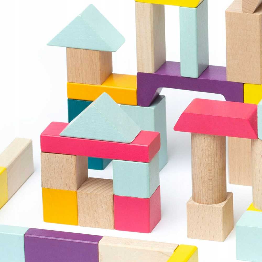 Cubika medinių kaladėlių rinkinys, 100vnt