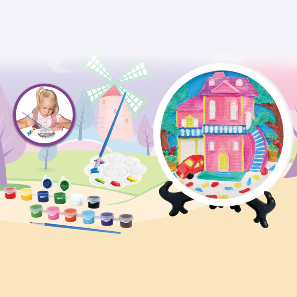Pronice KŪRYBINIS MENINIS RINKINYS PAINT HOUSE DAŽAI GIPSAS MAŽAS 3D DAILINKAS