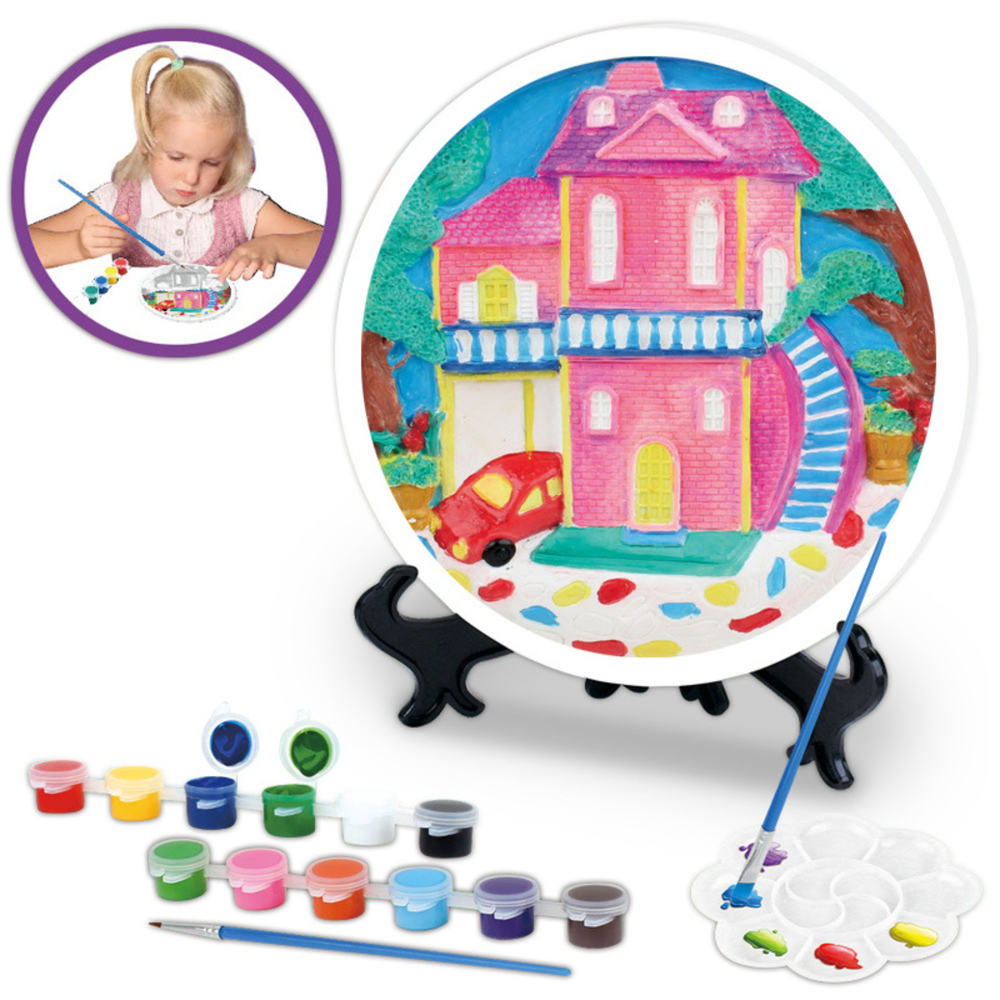 Pronice KŪRYBINIS MENINIS RINKINYS PAINT HOUSE DAŽAI GIPSAS MAŽAS 3D DAILINKAS