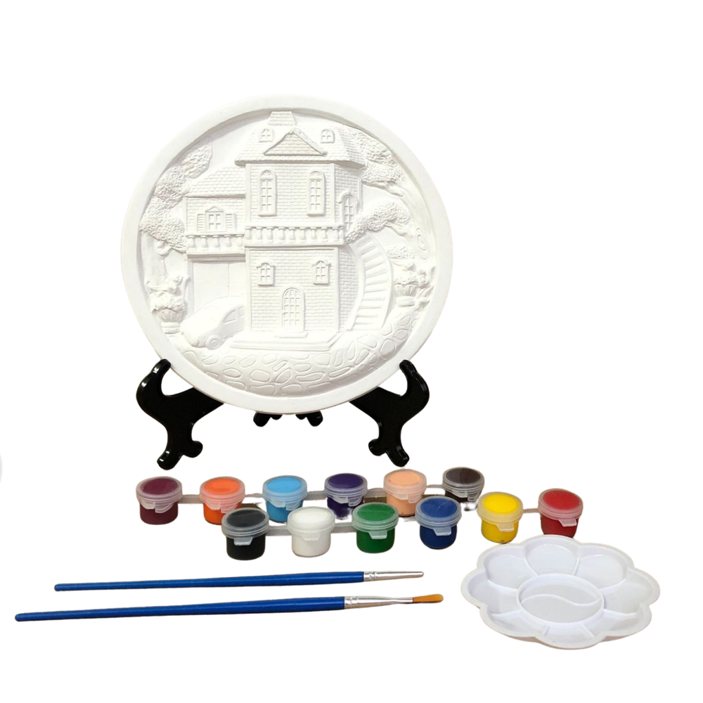 Pronice KŪRYBINIS MENINIS RINKINYS PAINT HOUSE DAŽAI GIPSAS MAŽAS 3D DAILINKAS