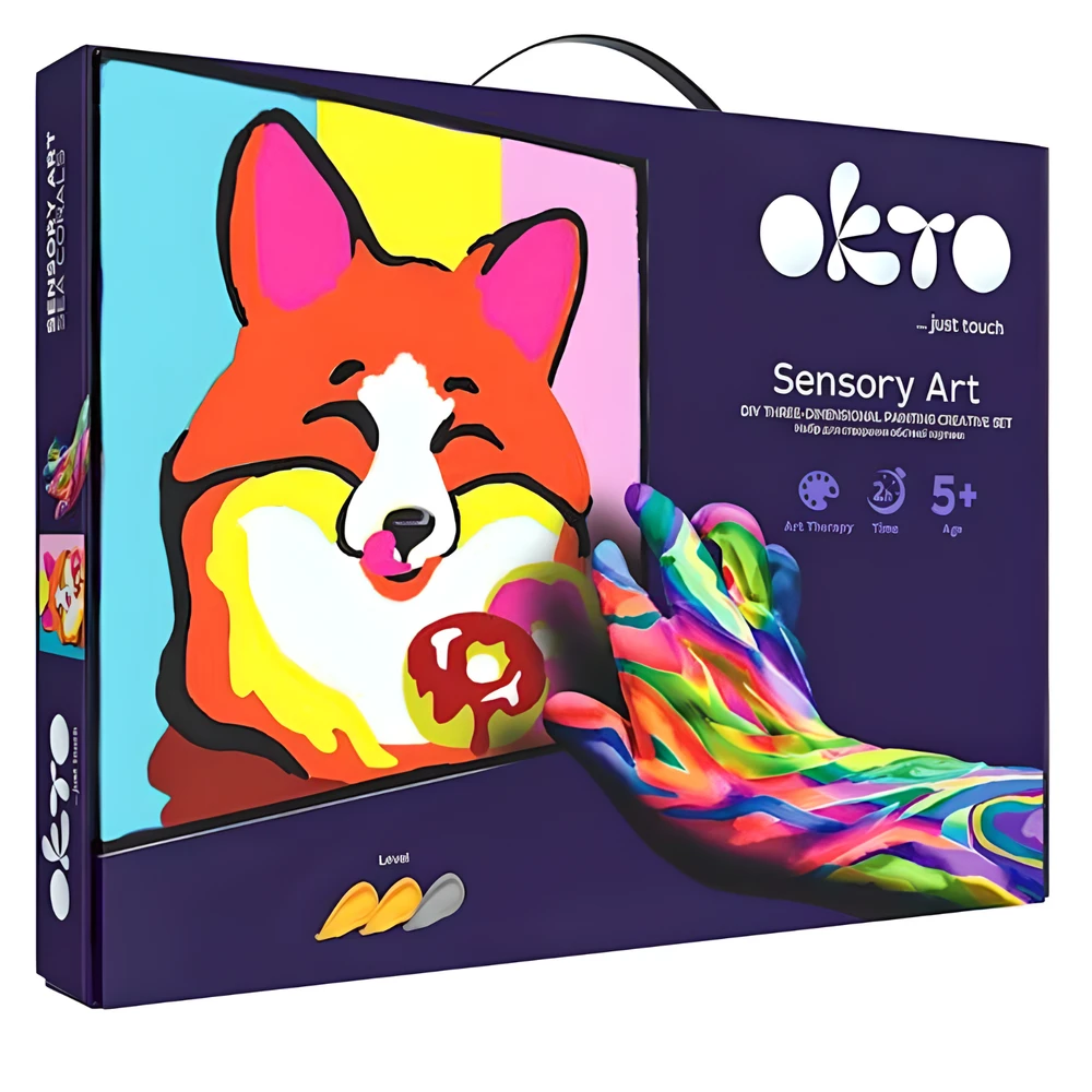 Okto Rinkinys KREATYWNY LISEK 3D Rinkinys ARTYSTYCZNY OBRAZ DO MALOWANIA CIASTOLINA