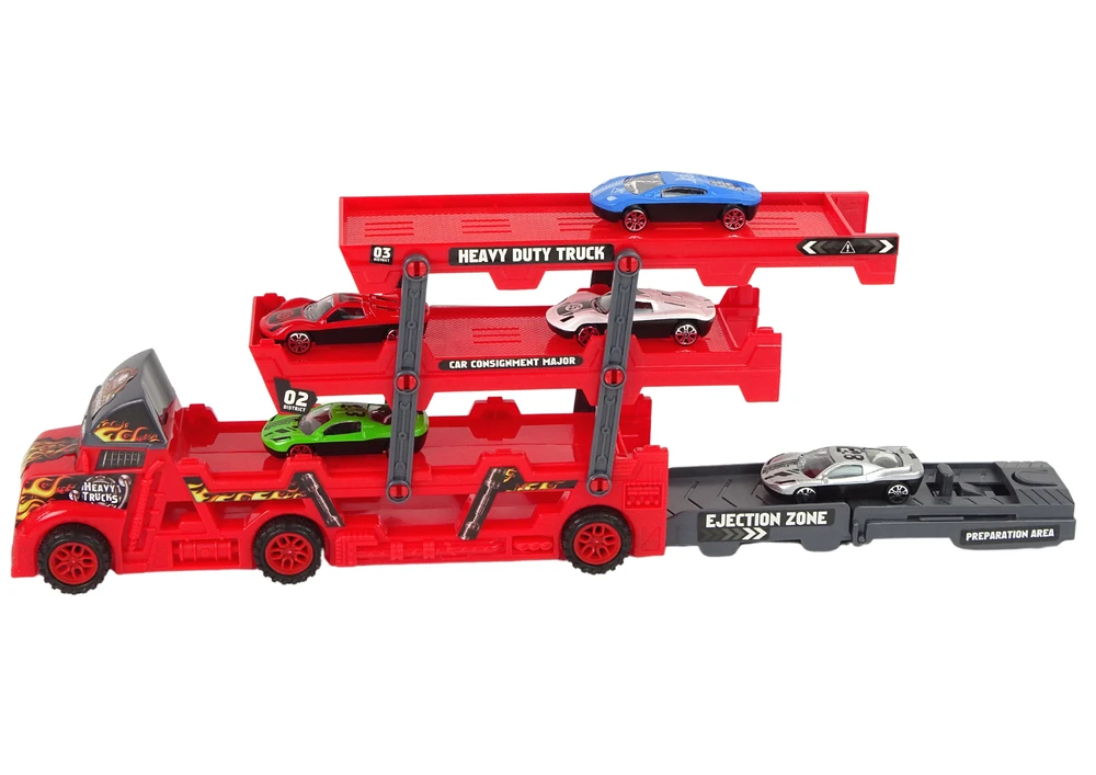 Lean Toys Trijų aukštų autovežis LeanToys