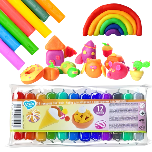 Okto Žaidimų tešla Modeliavimo rinkinys vaikams 12 SPALVŲ Lovin