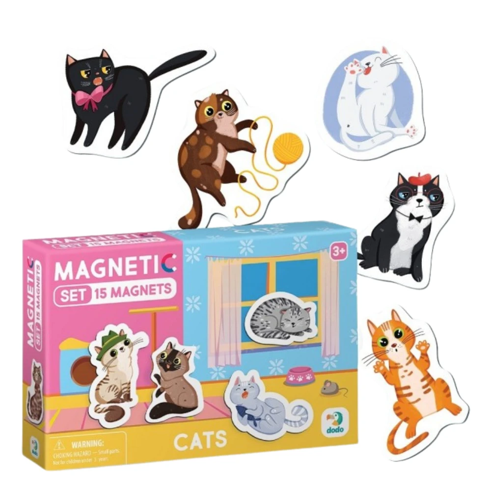 Dodo magnetukų rinkinys Kačiukai (15 el.)
