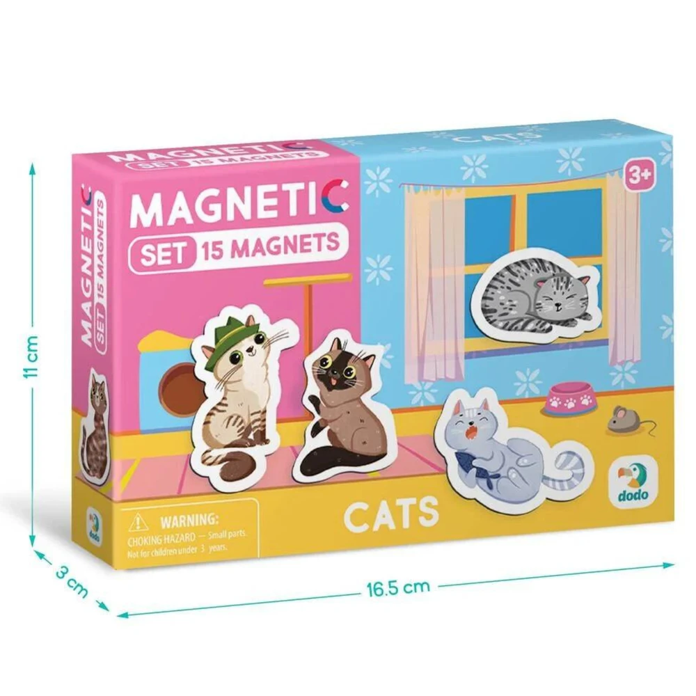 Dodo magnetukų rinkinys Kačiukai (15 el.)