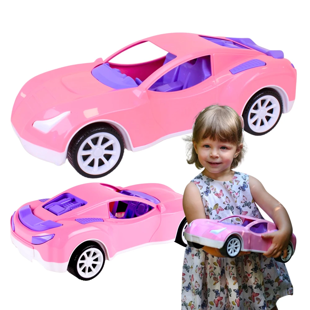 Technok Maksik Didelė plastikinė sportinė mašina rožinė 38cm (6351)