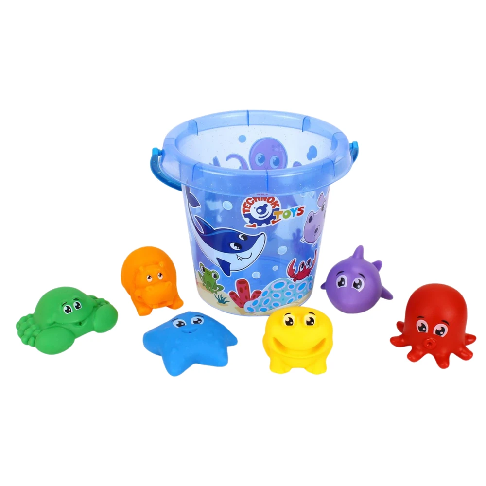 Technok Žaislų rinkinys su kibiru ir jūros gyvūnais, 1,2 l