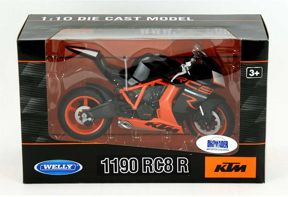 Welly Motorbike Ktm 1190 RC8 skalė 1:10 3+ Welly