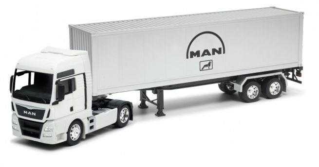 *WELLY AUTO metalinis, 1:32 MAN TGX su priekaba, kartingas
