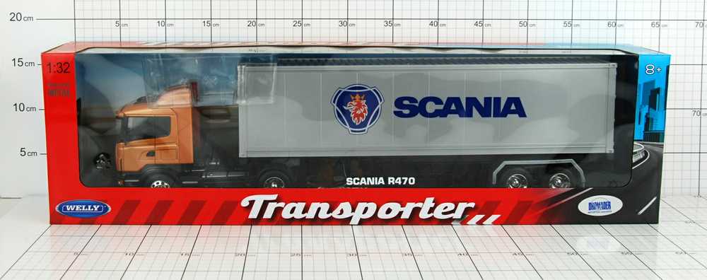 WELLY 1:32 sunkvežimis su priekaba Scania 12470 12626.