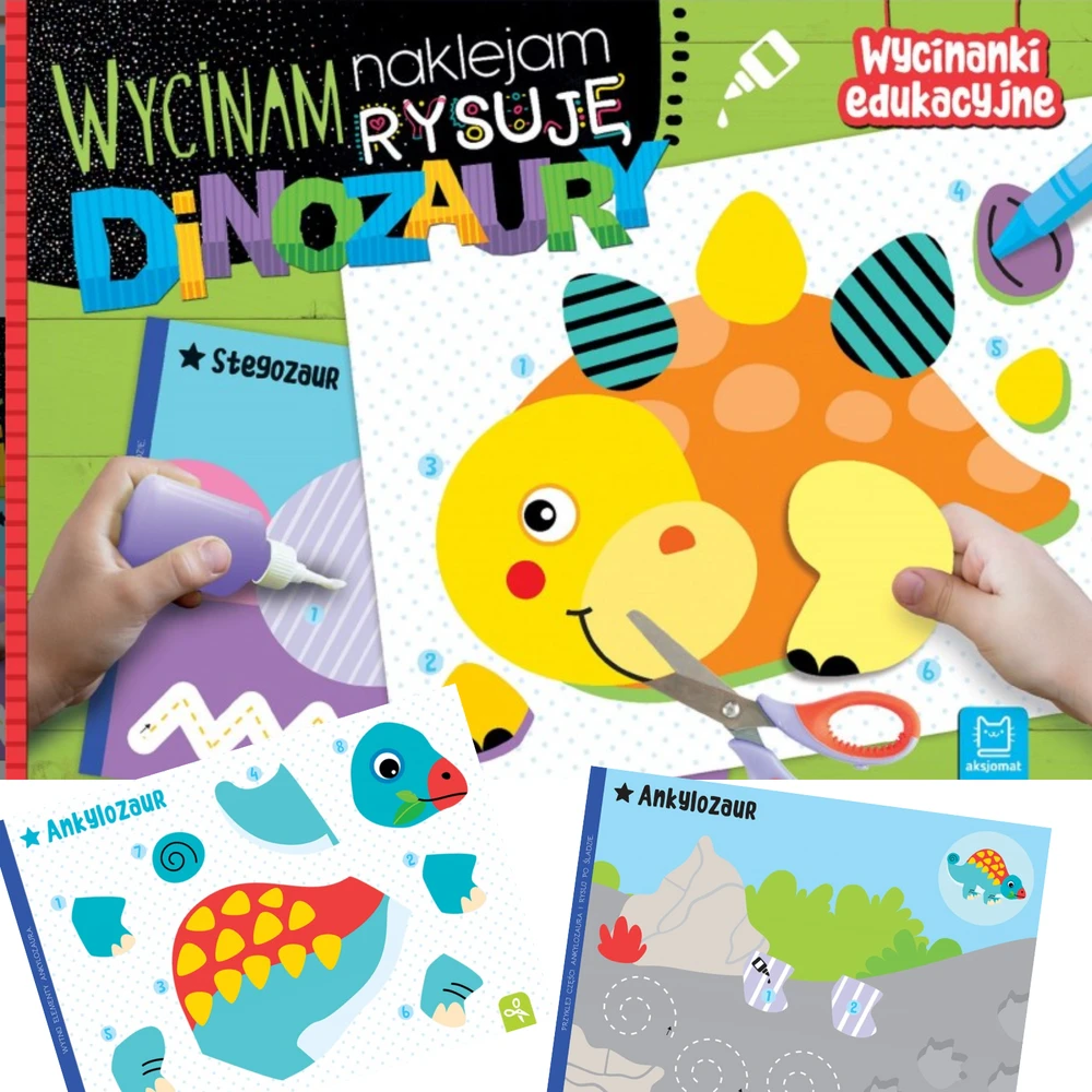Aksjomat Aksioma karpiau, įklijuoju, piešiu Dinozaurai 3803 35848