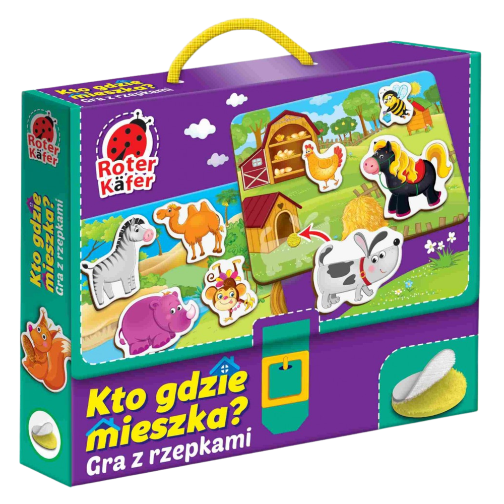 Roter Kafer Maksik Žaidimas su Velcro Kas kur gyvena? Mokomasis žaidimas