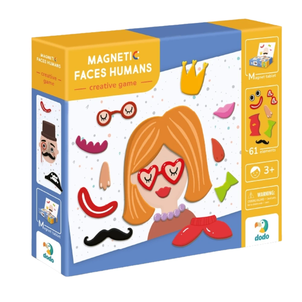 Dėlionė Dodo MON Magnetukų rinkinys Veidukai (61 el.)