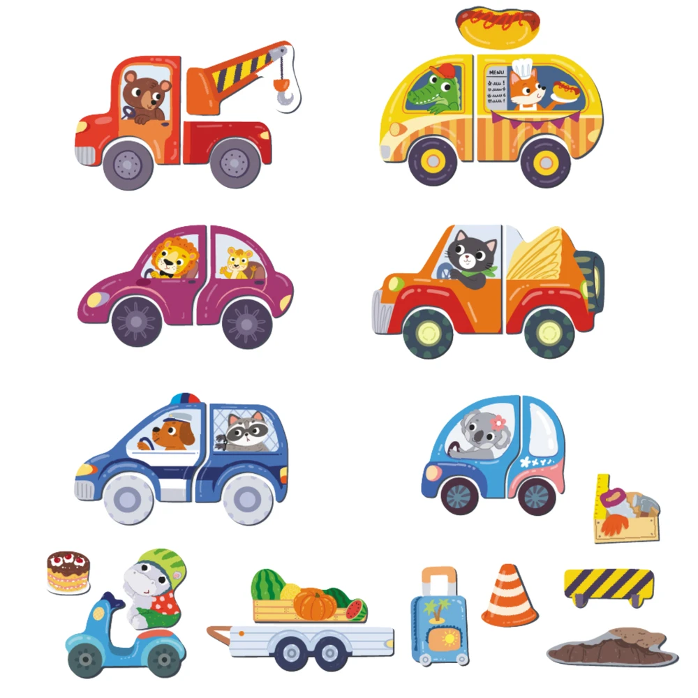 Dodo magnetukų rinkinys Transportas (36 el.)