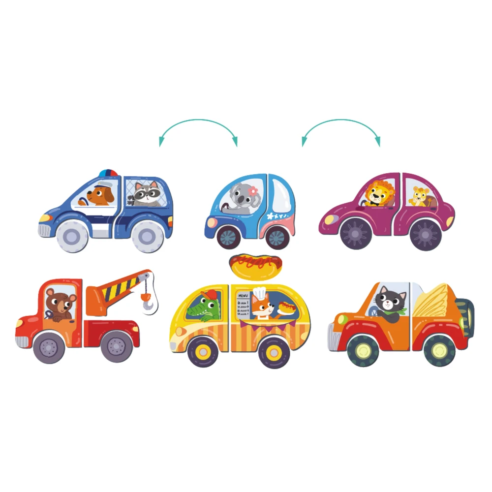 Dodo magnetukų rinkinys Transportas (36 el.)
