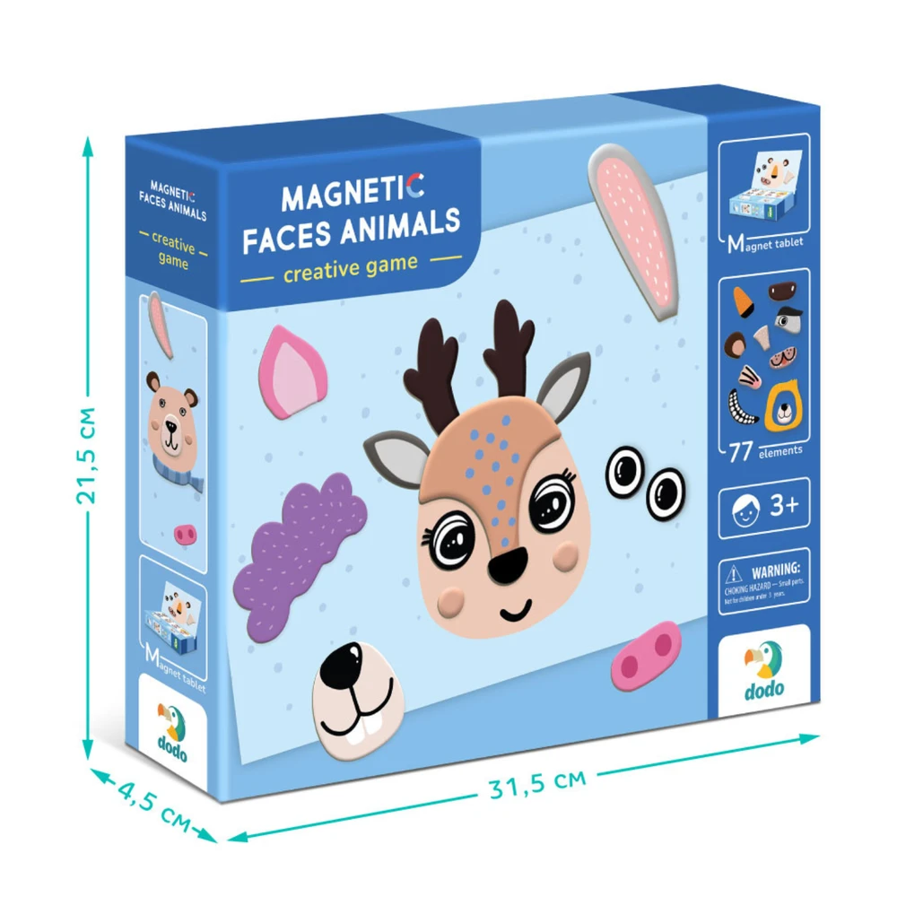 Dodo MON Magnetukų rinkinys Gyvūnai (77 el.)
