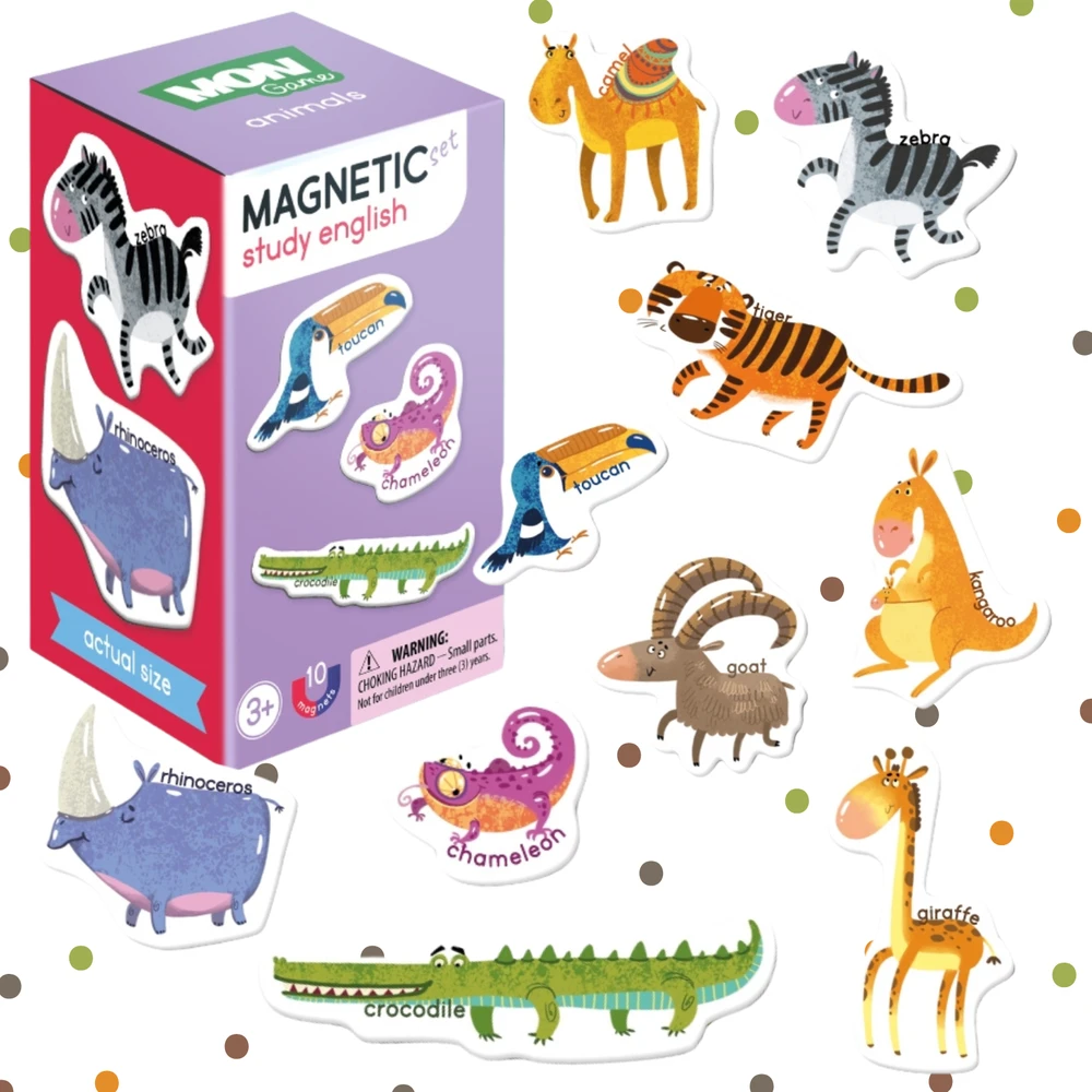 Dėlionė Dodo MON Magnetukų rinkinys Gyvūnai (10 el.)