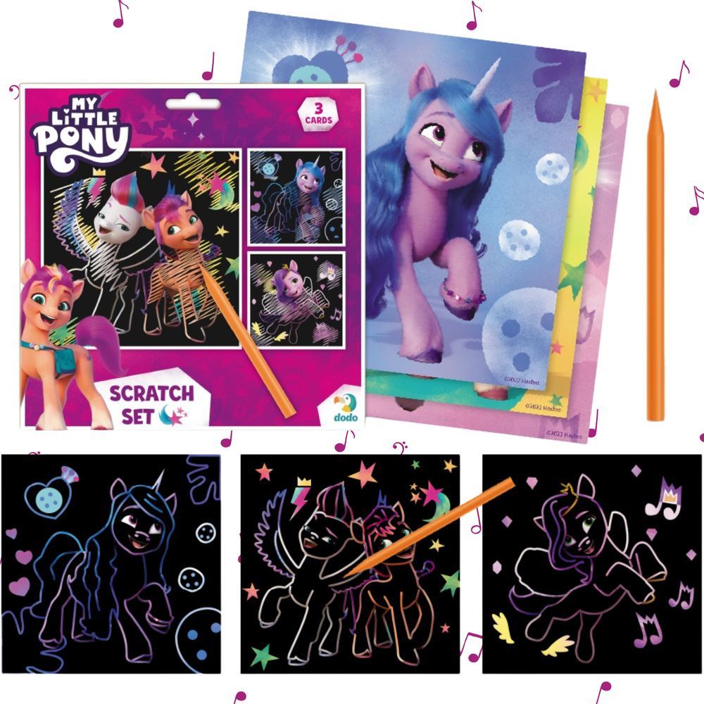 Mano Litte Pony Dodo meninė nutrinama kortelė vaikams