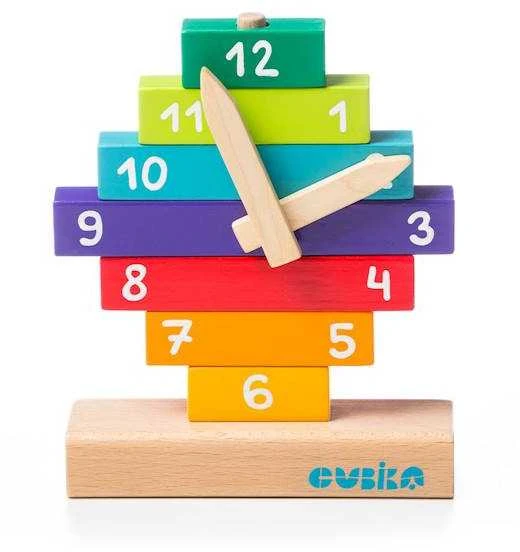 Cubika Medinis rūšiavimo žaislas "Laikrodis"