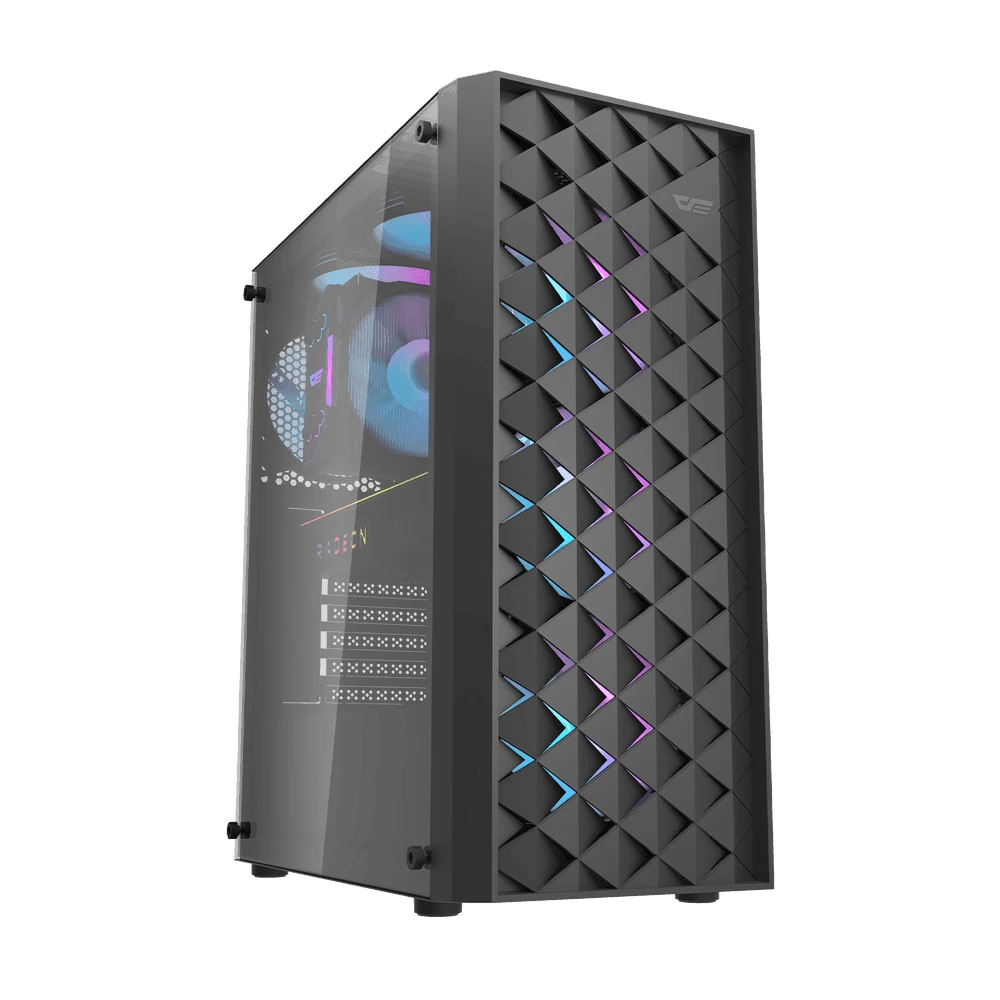 Darkflash DK351 Juodos spalvos ATX kompiuterio korpusas / Drakono formos esporto dizainas / 360 mm vandens aušinimas