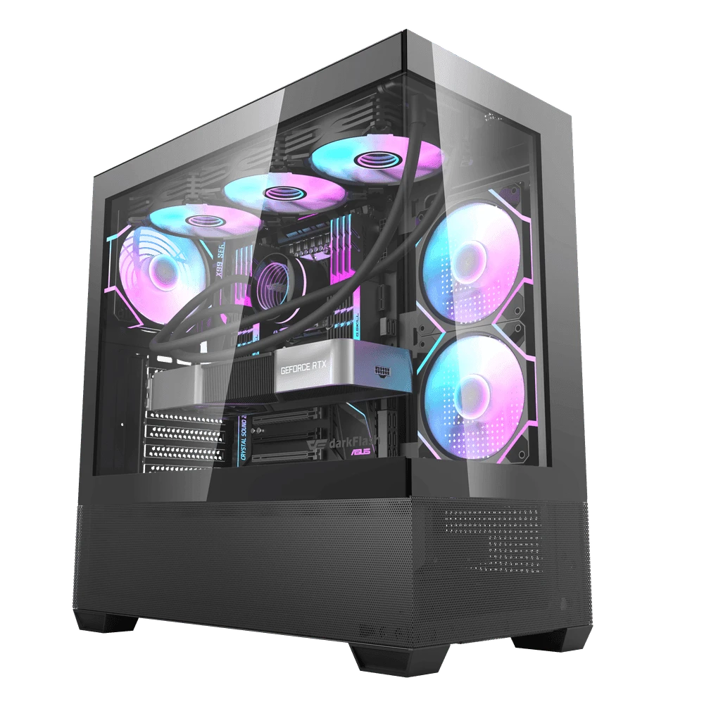 Darkflash DS900 AIR kompiuterio dėklas (juodas)
