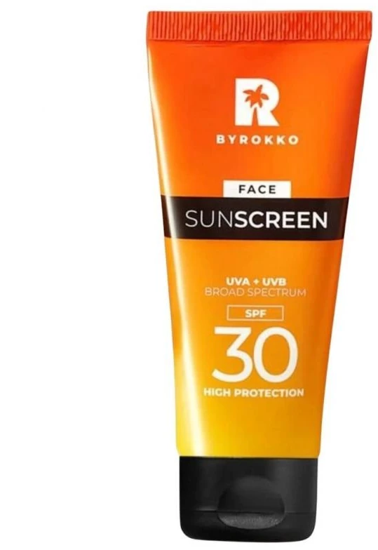 BYROKKO BODY SUNSCREEN SPF30 apsauginis veido kremas nuo saulės, 50 ml