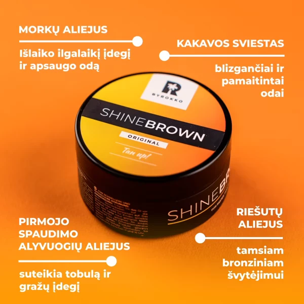 Byrokko Shine Brown Original Sun Losjonas kūnui