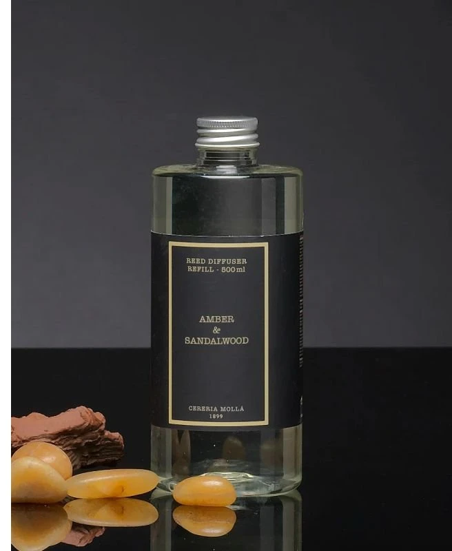 Cereria Molla 1899 Cereria Mollá Amber & Sandalwood namų kvapo papildymas 500 ml