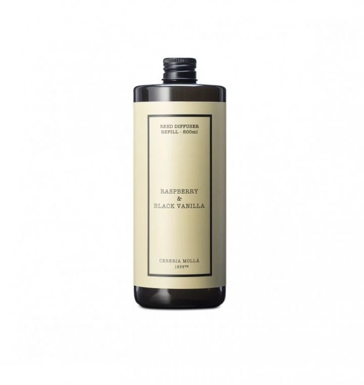Cereria Molla 1899 Cereria Mollá Raspberry & Juodas Vanilla namų kvapo papildymas 500 ml