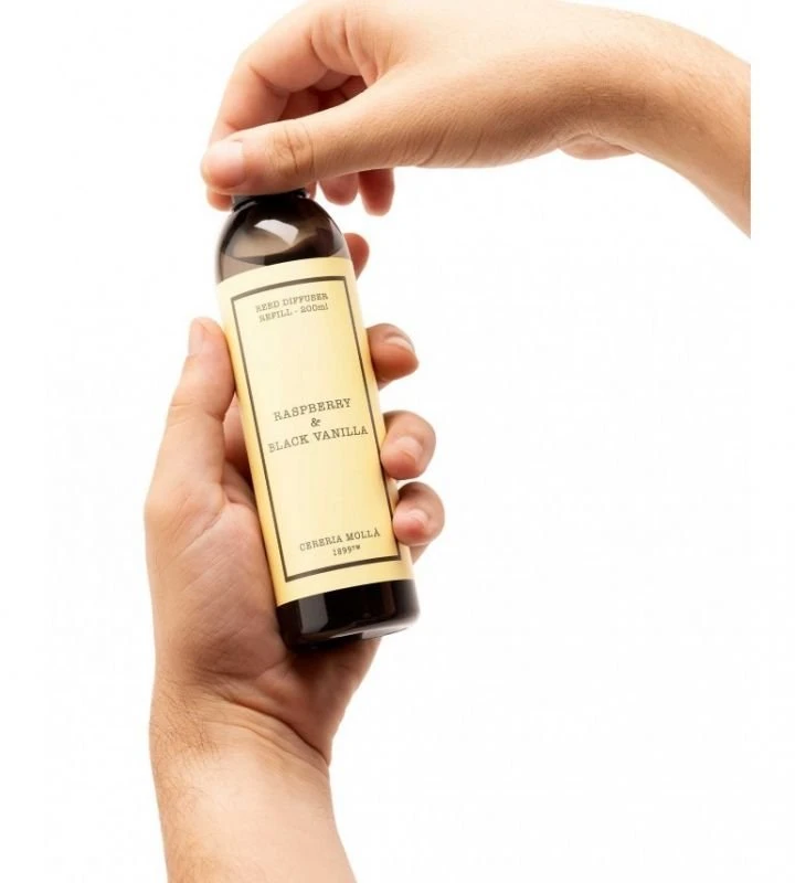 Cereria Molla 1899 Cereria Molla Raspberry & Juodas Vanilla namų kvapo papildymas 200 ml