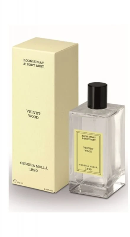Cereria Molla VELVET WOOD Namų purškiklis ir kūno dulksna, 100 ml