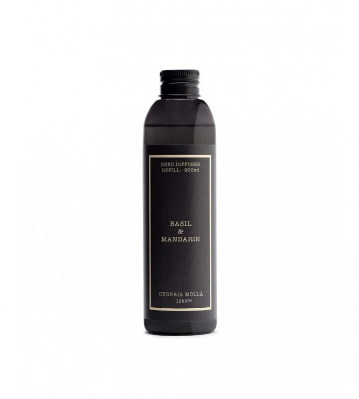 Cereria Mollá Basil & Mandarin namų kvapo papildymas 200 ml