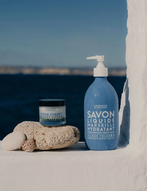 Compagnie de Provence Velvet Seaweed skystas Marselio muilas 300 ml
