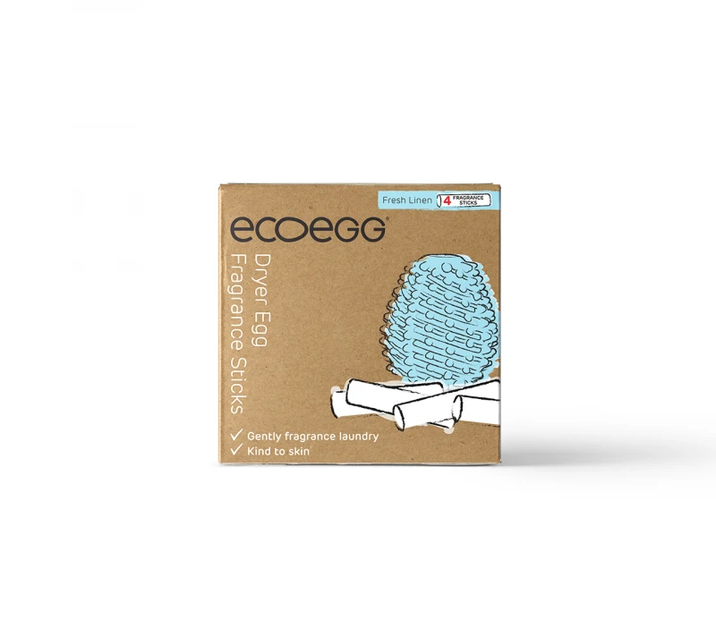 Ecoegg Dryer Eggs Fresh Linen kvapiųjų lazdelių papildymas džiovinimo kamuoliukams, 4 vnt.