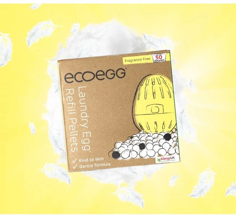 Ecoegg Fragrance Free bekvapis skalbimo kiaušinio papildymas 50 skalbimų
