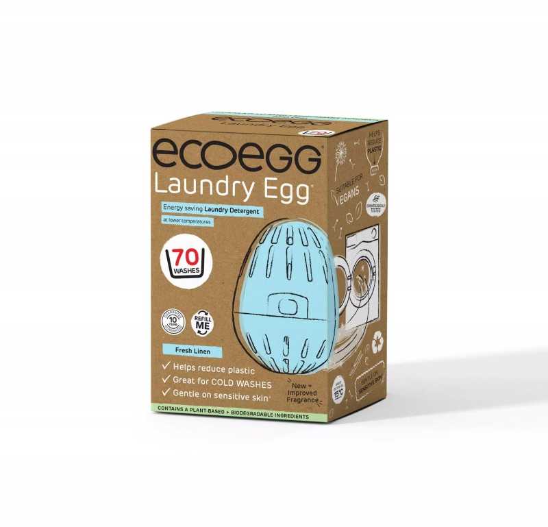 Usorteret "Ecoegg" Fresh Linen ekologiškas skalbimo kiaušinis, 70 skalbimų.