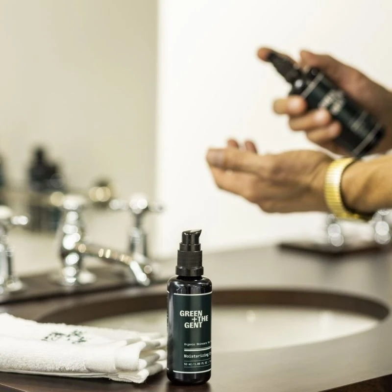Green The Gent Žalias The Gent Žalias + The Gent Moisturising Kreminis drėkinamasis veido kremas vyrams 50 ml