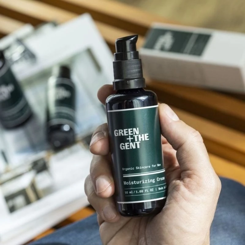 Green The Gent Žalias The Gent Žalias + The Gent Moisturising Kreminis drėkinamasis veido kremas vyrams 50 ml