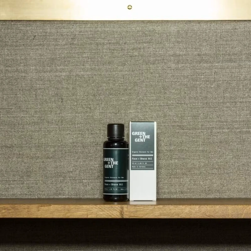 Green The Gent Žalias The Gent Žalias + The Gent Face + Shave Oil veido, skutimosi ir barzdos aliejus 50 ml