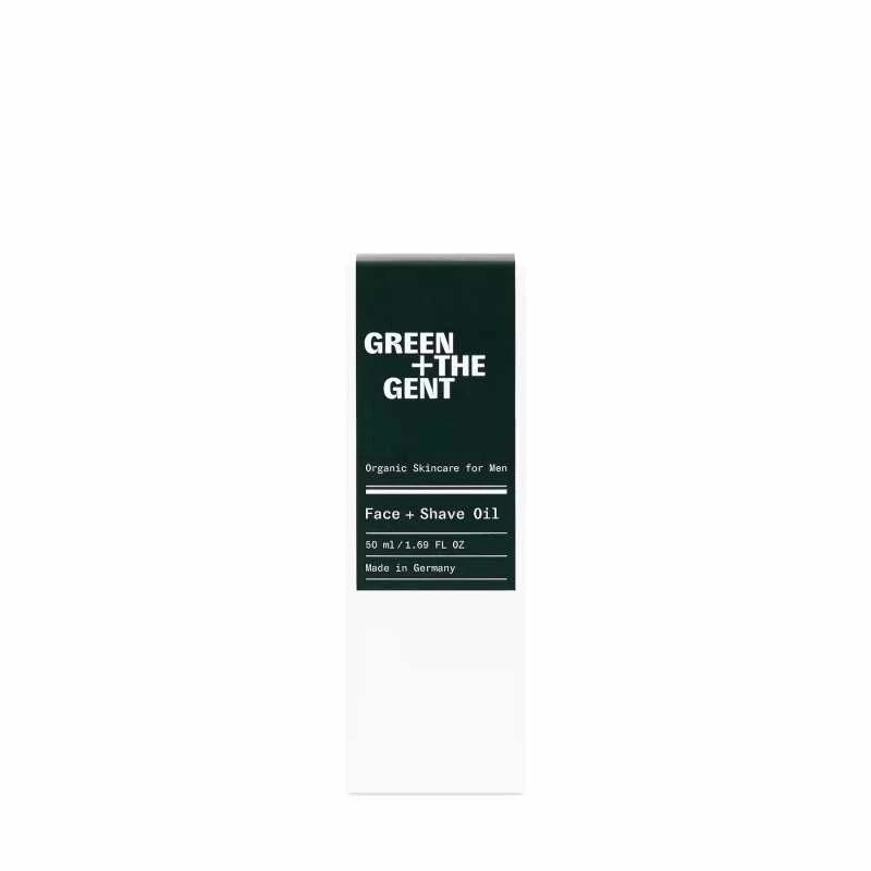 Green The Gent Žalias The Gent Žalias + The Gent Face + Shave Oil veido, skutimosi ir barzdos aliejus 50 ml
