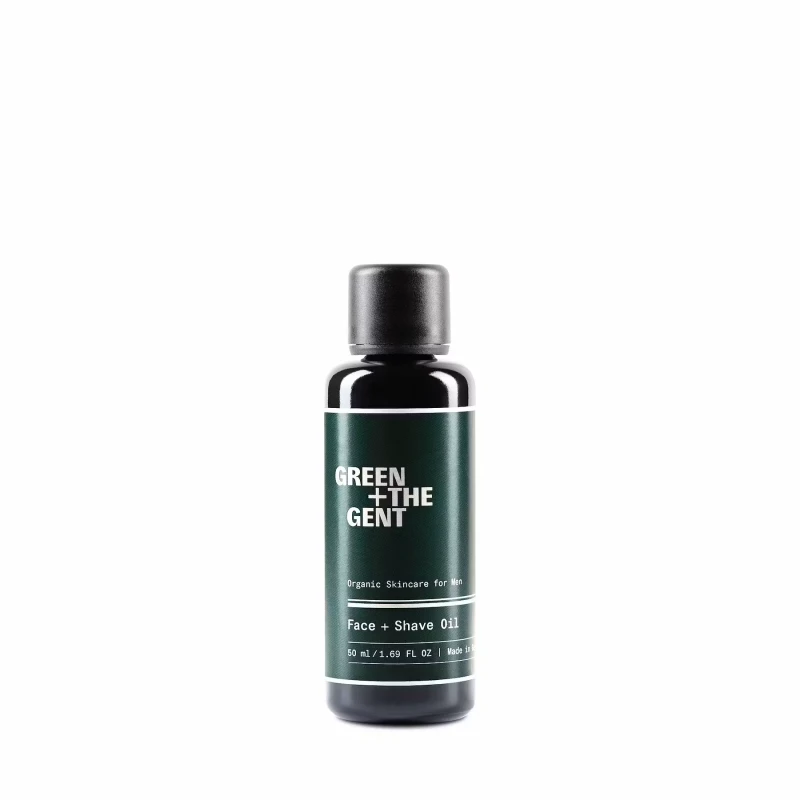 Green The Gent Žalias The Gent Žalias + The Gent Face + Shave Oil veido, skutimosi ir barzdos aliejus 50 ml