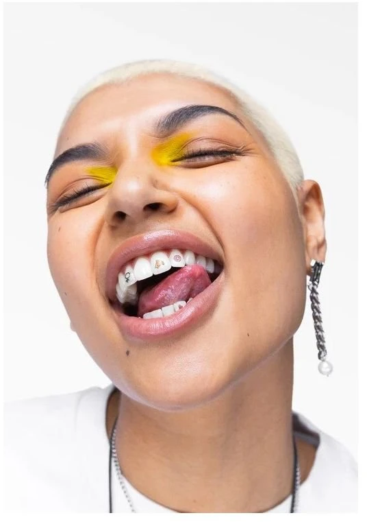 Dantų šepetėlis Hismile Smilestika laikinos dantų tatuiruotės 20 vnt