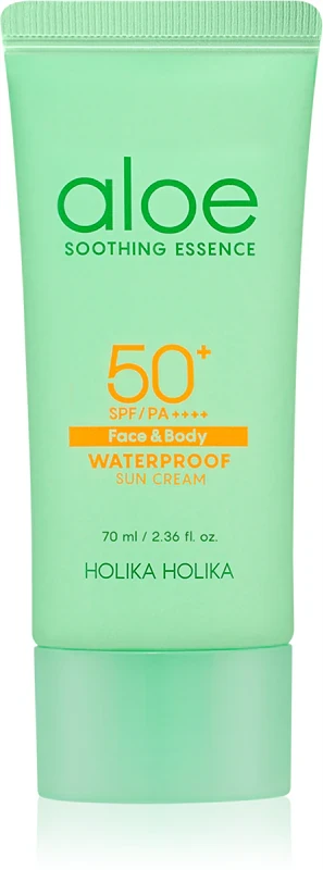 Holika Holika Aloe Atsparus vandeniui SPF50+ PA++++ vandeniui atsparus apsaugos nuo saulės kremas 70 ml