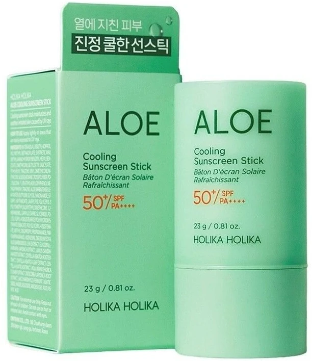 Holika Holika Aloe Cooling Sunscreen Stick SPF50+ PA++++ vandeniui atsparus apsaugos nuo saulės pieštukas 23 g
