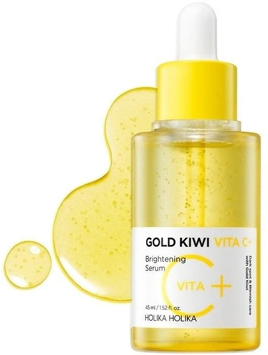 Holika Holika Gold Kiwi Vita C+ Brightening Serum šviesinantis veido serumas su vitaminu C 45 ml