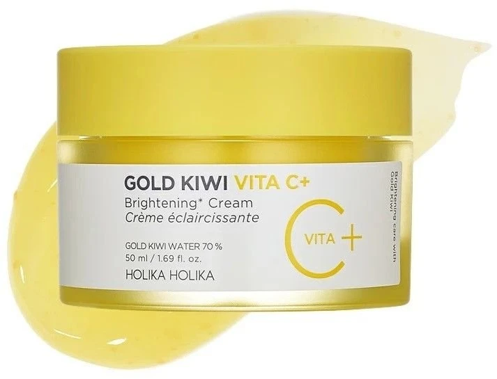 Holika Holika Gold Kiwi Vita C+ Brightening Kreminis šviesinantis veido kremas su vitaminu C 50 ml