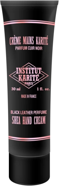 Institut Karité Paris Juodas Leather rankų kremas su taukmedžio sviestu 30 ml