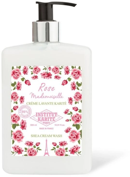 Institut Karité Shea Kreminis Wash Rose Mademoiselle Shower Kreminis moterims, 500 ml