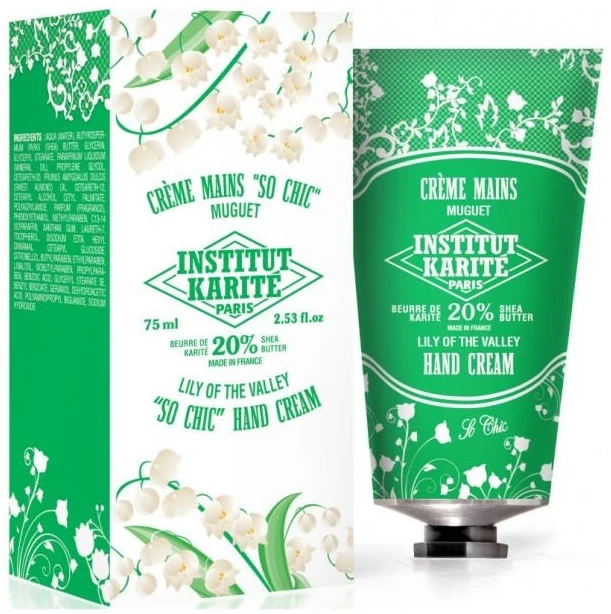 Institut Karité Shea Hand Kreminis Lily Of The Valley Hand Kreminis moterims, 75 ml