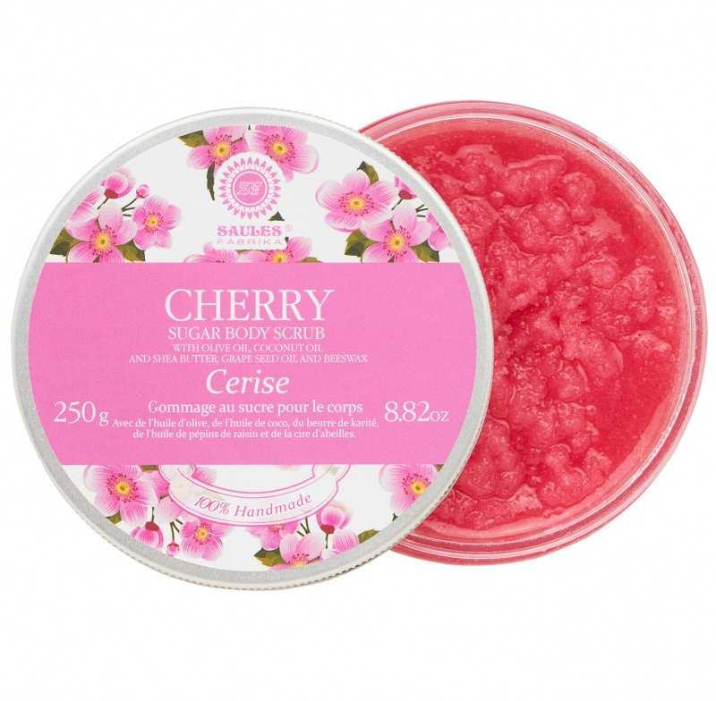 Saules Fabrika Cukraus šveitiklis kūnui CHERRY, 250 g